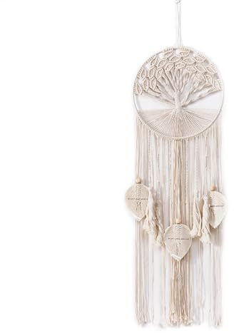 Bohemio Grande de algodón Tejido de para Colgar en la Pared, T-Ree of Life, Hecho a Mano, con Borla, para el hogar, Sala de Estar, Dormitorio, Boda, decoración de Vacaciones, 30 x