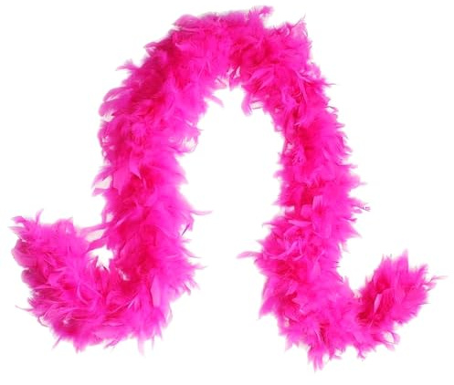 OIXYAZ Rosarot Federboa,2 m, Truthahn-Boa-Federn für Partys, Weihnachten, Hochzeiten, Kostüme, Konzerte, Haustiere und Heimdekoration (rosarot)