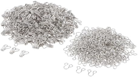 WNDUOKXH 200 agrafes à crochets et œillets en fer robuste et résistant, disponibles en 6 tailles. Répondez à tous vos besoins couture et loisirs créatifs. Un nombre suffisant d'agrafes pour tous vos