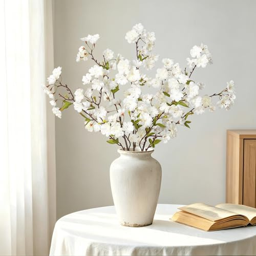 Somyting, confezione da 3 fiori artificiali con rami di ciliegio, 90 cm, fiori artificiali primaverili, rami artificiali per decorazioni primaverili, fiori di seta per la casa, tavolo, matrimonio