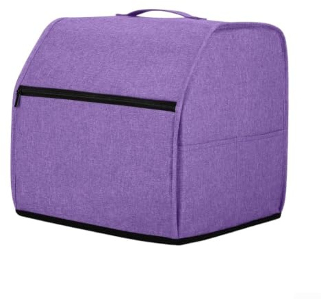 Overlock - Funda para máquina de coser con bolsillos organizadores, resistente al polvo de 600D Oxford, impermeable y plegable, apta para máquinas Coverlock, color morado