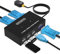 DGODRT 2 Port KVM Switch USB VGA mit KVM Kabeln, KVM Umschalter für VGA Monitor und USB Tastatur Maus, Schwarz, Drucktaste, AUF-NEIN-EIN