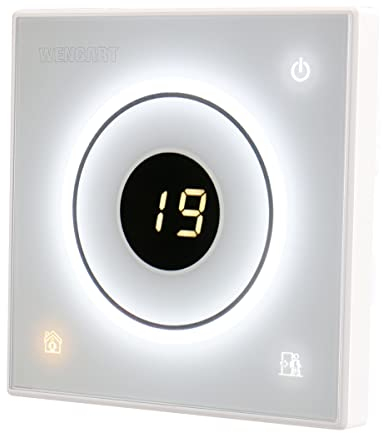 Wengart Thermostat Intelligent WG502, AC230V 16A, Chauffage au Sol électrique avec capteur de sonde de 3m, Blanc