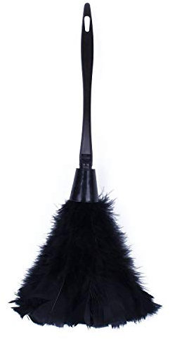 Hagsnec 1Pc Plumero De Plumas De De De Limpieza De Manejar Negro De Plástico (Negro) 35 Cm