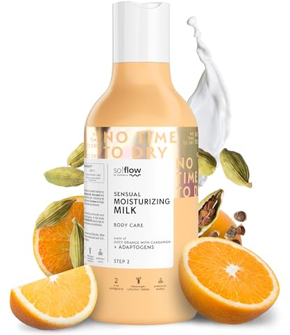 So!Flow Belebende Saftige Orange & Kardamom Körpermilch mit Schisandra-Extrakt für gesunde, hydratisierte Haut Bodylotion Damen Körpercreme Sehr Trockene Haut Bodylotion Naturkosmetik