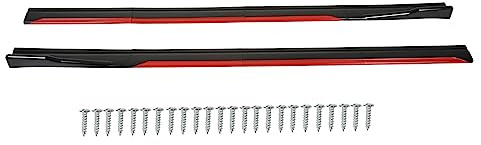 Faldón Lateral del Coche, Extensión del Alerón del Labio, Borde del Parachoques Delantero, 8 Piezas de Faldón Lateral del Coche Rojo, Divisores de Labios Laterales Negros Brillantes, Extensión del Pan