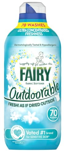 Fairy Outdoorable Fabric Conditioner 70 Washes, Ultra Concentrated Formula For Sensitive Skin And Dermatologically Tested - 100 Percent Recycled Bottle