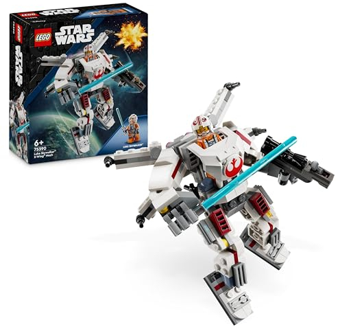 LEGO Star Wars Luke Skywalker X-Wing Mech, Collectible Building Toy for 6 Plus Year Old Boys, Girls & Kids, with a Character Minifigure for Fantasy Action-Adventures, Small Creative Gift Idea 75390