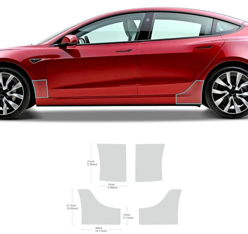 FDAIUN PPF Lackschutzfolie für Tesla Model 3 highland 2024 2017-2023 TPU PPF Folie Schutzfolie Transparent Zubehör (Türecken)
