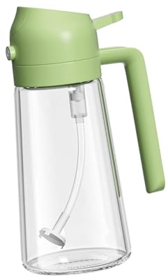 perfk Botella pulverizadora de Aceite de Oliva, dispensador de vinagre, contenedor de Cocina Transparente, pulverizador de Aceite, dispensador de de, Verde