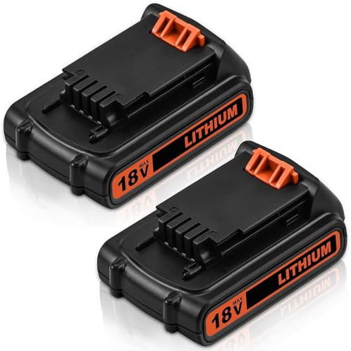 TOPBATT 2pcs 3000mAh 18V Batteria di ricambio per Black Decker 18V Batteria BL1518-XJ BL2018-XJ LB20 LBXR20 LBX20 LBXR2020-OPE-2 LBXR20B LB2X4020 LST220