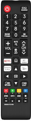 Riry BN59-01315N - Mando a distancia de repuesto para TV Samung, compatible con televisores LCD LED inteligentes Samsung 2020/21/22, con botones Netflix, Prime Video, Samsung TV Plus y Disney+