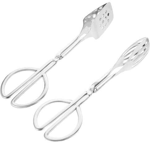 TOPPERFUN 2pièces Pince à Salade Acier Inoxydable Robuste Lot De Pinces à Ciseaux Pour Cuisine Buffet Service Alimentaire
