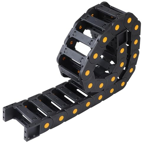 MIGUBIGU Chaîne Porte-Câbles 25 x 77mm en Nylon, Chaîne de Trainage Longueur 1m, Chaîne de Transmission pour 3D Imprimante CNC Routeur Machine Équipement Électronique, Longueur Réglable, Amovible