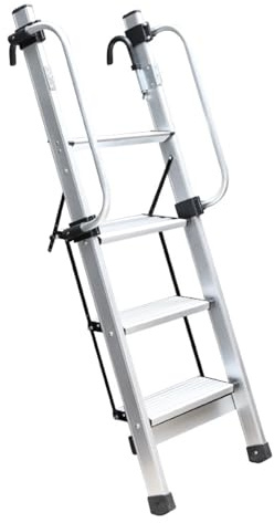 échelle de Grenier Échelle 4 marches de 1,42 m Lits superposés en Aluminium Lits superposés avec Rampe réglable compacte la Maison escamotable