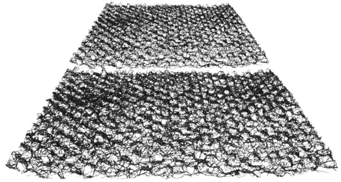 Ciieeo Tappetino Antierosione 30x30 Cm 2 Pezzi per Giardino, Rete a Maglie per Paesaggi, Copertura per Aiuole e Prato, Controllo Sedimenti e Stabilizzazione Terreno Esterno