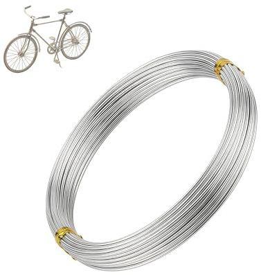 20 Gauge 0.8mm Silver Aluminum Craft Wire,32.8 Feet Bendable Metal Wire