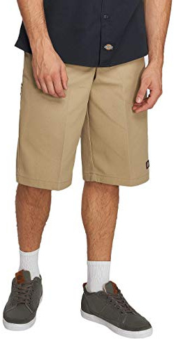 Dickies Men's 15 Inch Inseam Work Short with Multi Use Pocket Utility Pants, Khaki, 38