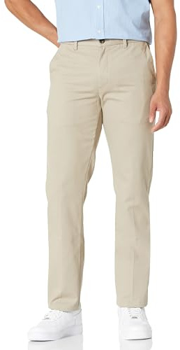 Amazon Essentials mäns slim-fit skrynkelbeständig Chino-byxa med platt framsida, kaki brun, 38 B x 28 L