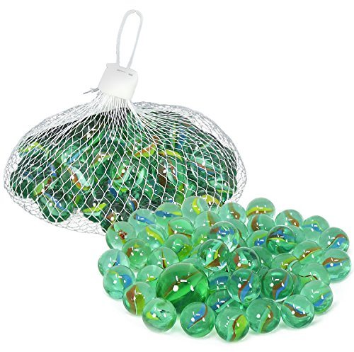 com-four® 100-teiliges Glasmurmel-Set - Glas-Murmeln zum Spielen und Sammeln - Spiele-Klassiker für Zuhause und unterwegs (100-teilig - Murmeln)