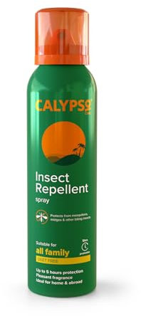 Calypso Insect Repellent Spray Deet Free - up to 5 Hours Protection for The Whole Family - 150ml