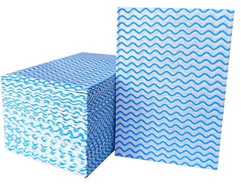 KMAKII Disposable Cleaning Cloth,J Cloths,Cleaning Cloth,All Purpose Cloths Disposable Kitchen Dish Cloths,7.8x11.8,Blue 100pcs