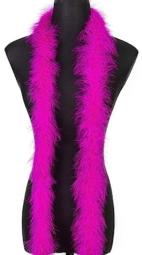 wangruida 2 Yards 20 g Rosa, Flauschige Marabu-Federboa für DIY Craft Sewing Trim Home Hochzeit Party Weihnachtsdekoration