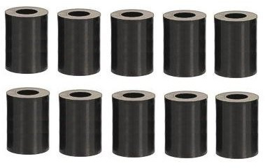 qfix Distanzhülsen für M10 Schrauben, Länge 10mm, Kunststoff schwarz, Set mit 10 STK.
