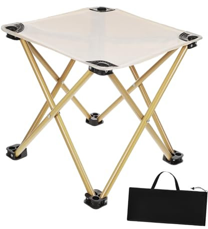 KITANDOVE Faltbarer Outdoor Hocker Mit Tragetasche Kompakter Campingstuhl Für Garten Picknick Und Reisen Robuste Konstruktion Oxford Carbonstahlverstärkt Bequeme Sitzfläche Für Sicheren