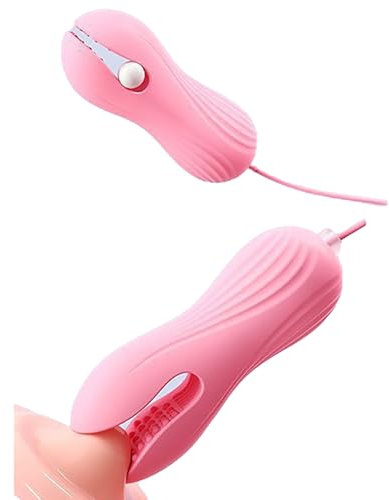 Kutocesy Morsetti per Capezzoli in Silicone con 18 modalità di vibrazione Massaggiatore del Seno Clip del Petto Gioielli del Corpo Rosa Giocattoli del Sesso BDSM per la Masturbazione delle Donne