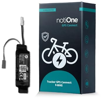 notiOne® Tracker GPS per Sicurezza Bici Elettrica con Motore Shimano | Localizzatore Senza Abbonamento | Monitoraggio in Tempo Reale, Geofencing e Antifurto, Roaming