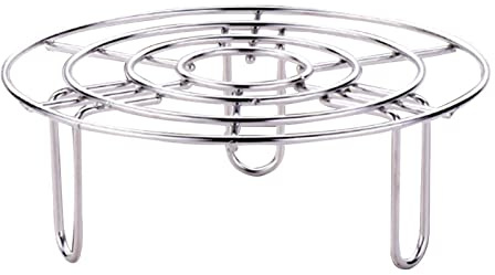 Steam Rack, Heavy Duty Steaming Rack Stand, Stainless Steel Round Steamer Cooling Rack Trivet, Pot Steamer Insert Food Stand, Steaming Cookware Accessories(Size:23.5cm/9.25in)