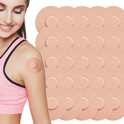 PBAHAUP 25 Pezzi Cerotti Compatibile con Freestyle Libre 2 Sensor, Cerotti Resistenti All'Acqua Autoadesive,Toppe Adesive Impermeabili E Delicati Sulla Pelle, Per Protezione, Nuoto Della Ferita