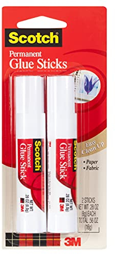 Scotch 3M Glue Stick Adhesive for Paper Photo Fabric Non-Toxic Craft Office Glue