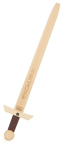 Vah – Dague Dragon Solide en véritable Bois de hêtre avec Fourreau