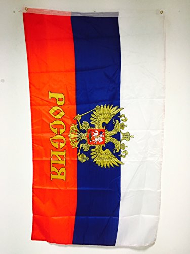 AZ FLAG - Drapeau Russie avec aigle - 150x90 cm - Polyester léger - Drapeau Russe Avec Oeillets Métalliques Intégrés - 80g