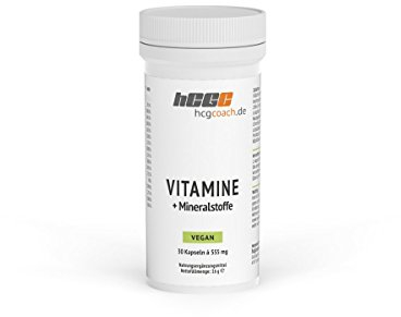 hCGC - Multi Vitamine + Mineralstoffe 1x30 Kapseln - Hochwertige Vitamin Komplex Kapseln, hohe Bioverfügbarkeit & Vegan - Vitamin B, C, E, K, Eisen, Zink - Stoffwechselkur - Nahrungsergänzungsmittel