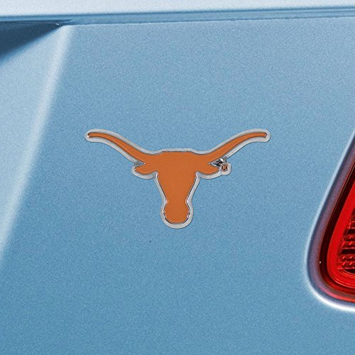 FANMATS 22254 Texas Longhorns 3D Color Metal Emblem, Diecut Team Logo Auto Emblem