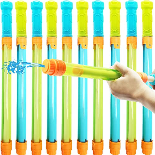 Elovien Water Gun Pistols for Kids, 10 Pack Water Blaster 35ft Range Water Soaker, Summer Swimming Pool Water Squirter Shooter Outdoor Beach Garden Water Fighting Toys