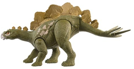 Mattel Jurassic World Hesperosaurio Rugido Salvaje Figura de dinosaurio con sonido de rugido y función de ataque continuos, juguete físico articulado y juego digital, +4 años, HTK69