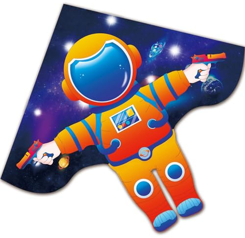 HONBO Large Delta Kites for Kids & Adults,Easy to Fly Kite,Beginner Kites for Kids Ages 4-8,Beach Kite for Outdoor Games and Activities(Astronaut)