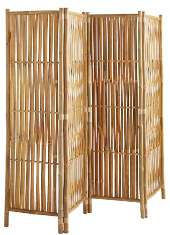 Box and beyond Paravent aus Bambus – Natur – 180 x 160 cm (4 Paneel)