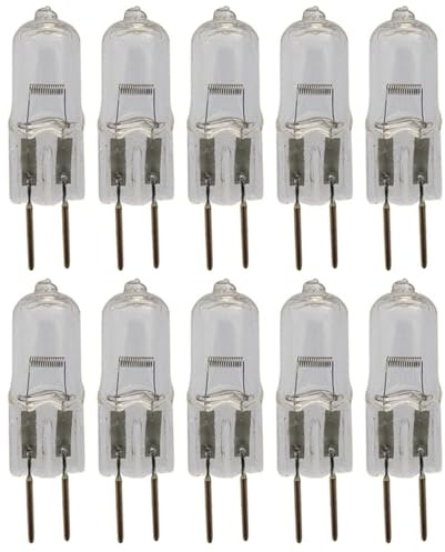 UGEFKMQ Lámpara De Halógeno G6.35 24V 100W Bombilla Halógena Transparente Bombilla Cápsula G6.35 50W 24V GY6.35 Bi-Pin Base Blanco Cálido 50 W