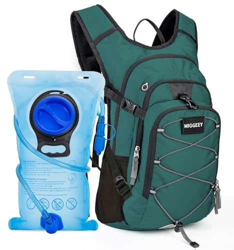 MIGGEEY 18L Mochila De HidratacióN con Bolsa De HidratacióN 3L, Gran Daypack Bolsa De Almacenamiento para Los Hombres Las Mujeres, Mochila De Ciclismo, Mochila para Correr, Mochila De HidratacióN