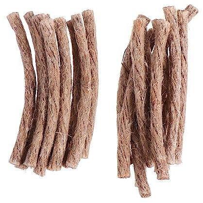 ibasenice Fire Starting Jute Rope Waxed Fire Starter Wick 20pcs Set for Camping Outdoor Cooking Emergency Survival and Hiking Kindling