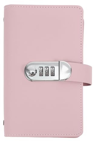 Artibetter Libreta De Ahorro Con Cerradura Libro De Seguimiento De Ahorros Para Oficina Y Hogar Carpeta De Desafío De Dinero 6.88X4.33X0.78In Organizador Seguro De Financieras