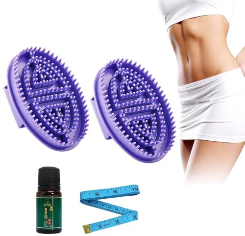 MINGRUO 2Pcs Brosse Méridienne, Brosse de massage méridienne, Masseur Musculaire Manuel Multifonction, Peigne de Massage à la Main pour masser l' peigne à huile (Pourpre)