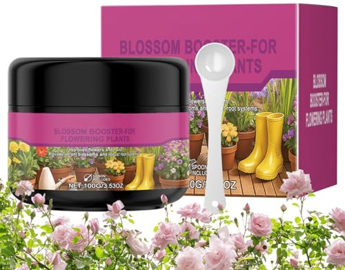 Fertilizzante Per Fiori,Fertilizzante Per Frutta e Fiori 100g - Nutriente In Polvere Con Misurino Per Coltivazione Indoor Outdoor Giardino Vasi Raccolto