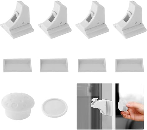 Magnetic Cupboard Locks, 4Pcs Magnetic Child Safety Cupboard Lock, No Drilling or Screws Fixed Magnetism Lock Child Safety Locks for Kitchen Cabinets and Drawers