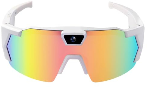 Holdes Occhiali da sole per fotocamera da uomo, dispositivo di registrazione 4K, per attività all'aperto, per riprese video, per corridori, sciatori, snowboarder, escursionisti, motociclisti, viaggi
